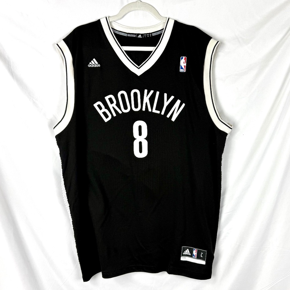Adidas Basketball Jersey L Brooklyn Nets No 8 Deron Williams NBA Sm Repair Black